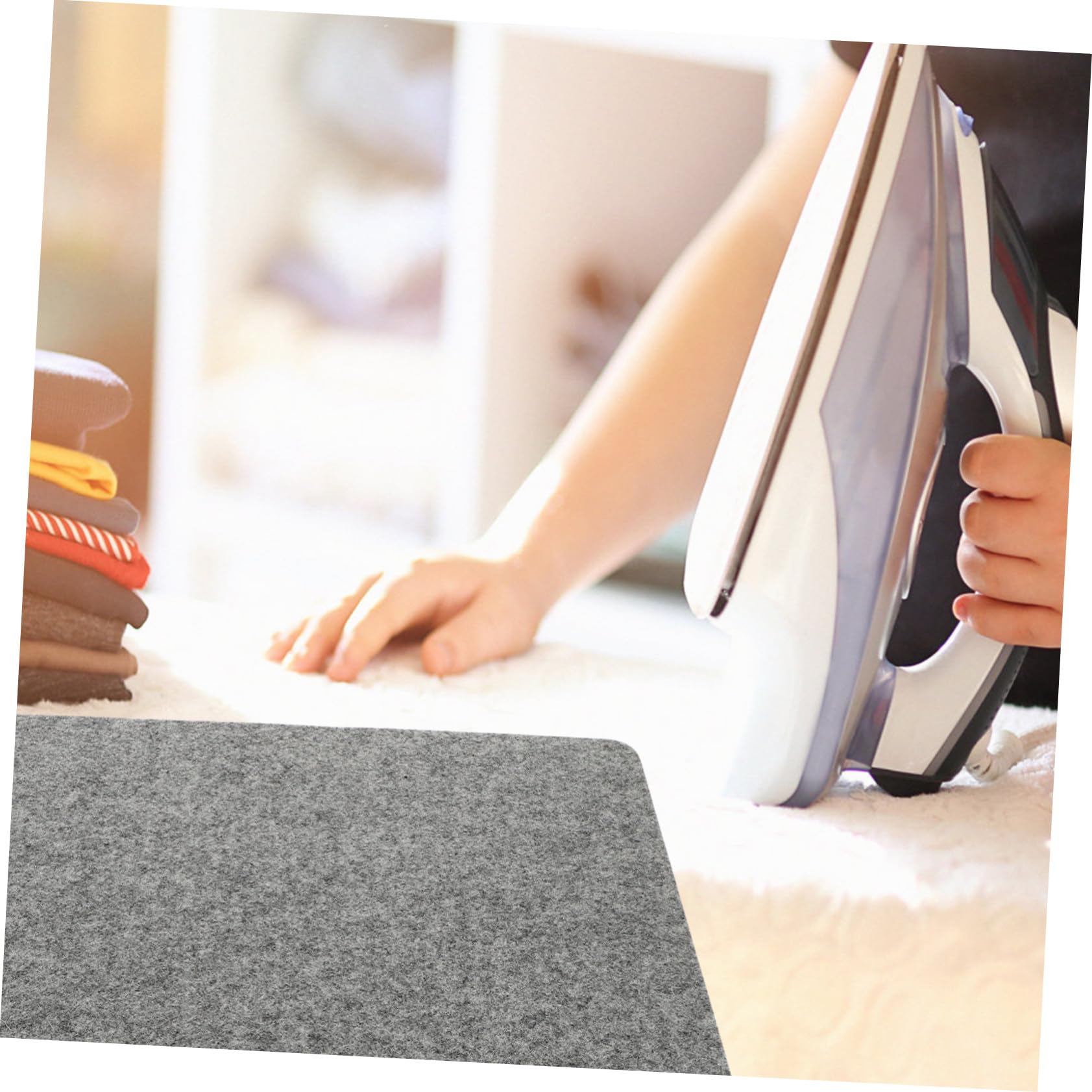 ULTECHNOVO Alfombrilla de Fieltro de Lana Resistente para Planchar Base Antiescaldad para Costuras y Bordado Accesorio Esencial para Prensado Hogar