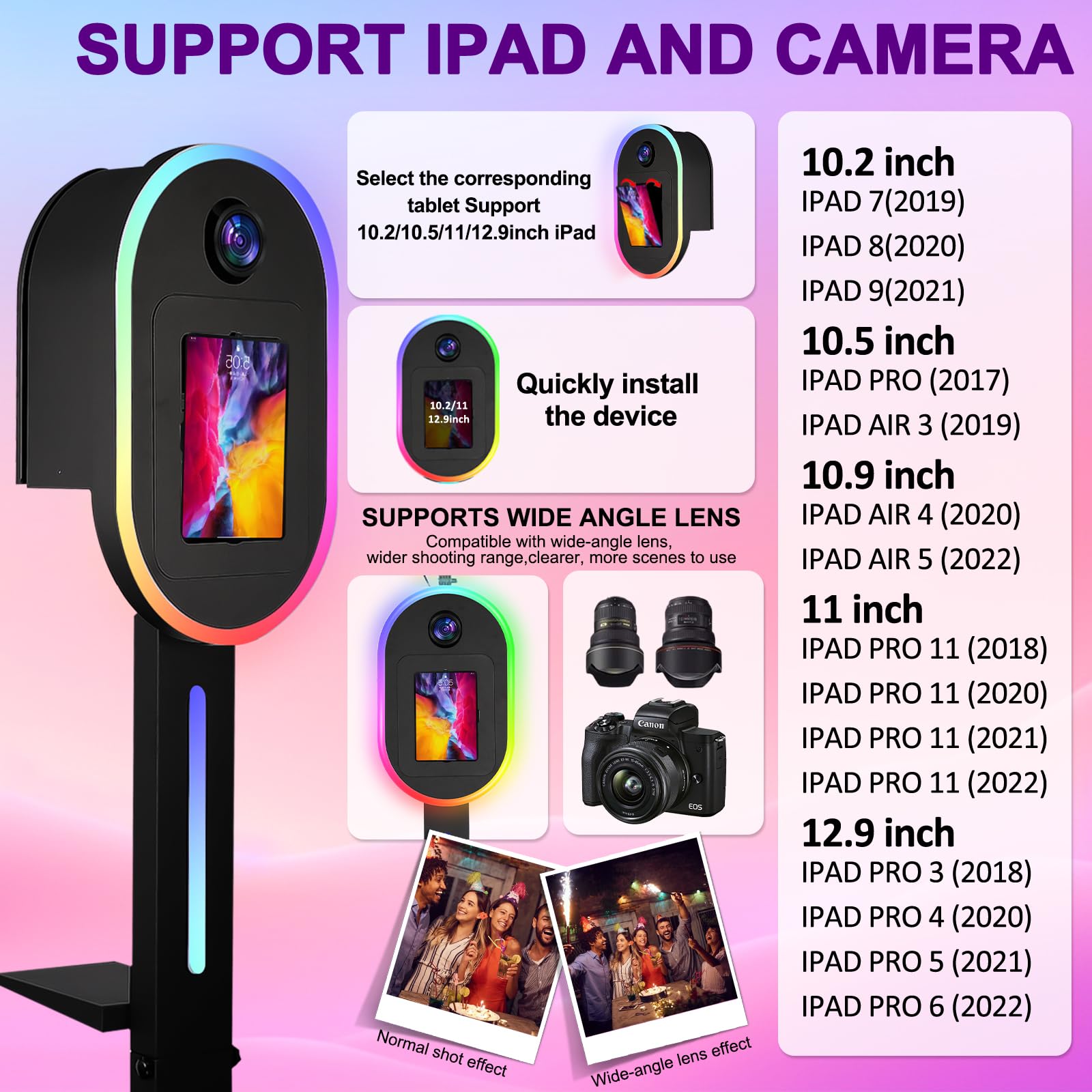 ZLPOWER Photo Booth for iPad 10.2