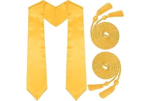 Gold Graduation Stole and Honor Cords Set