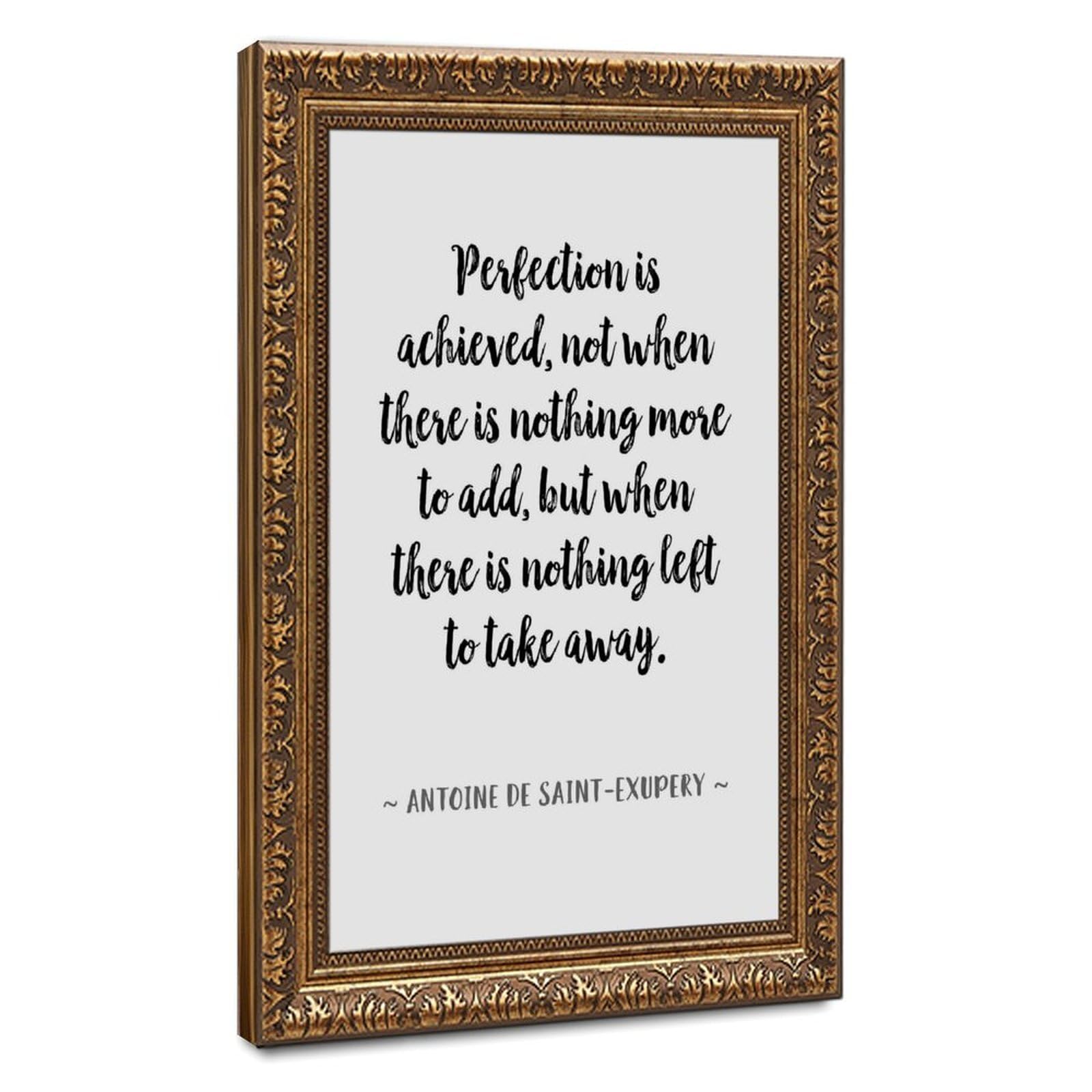 ELKPDOE Perfection Poster Motivational Quotes