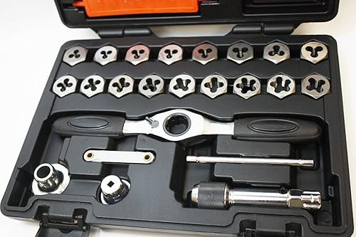 Miniatura 3 de Precisión 39 Pc Tap Die Set Tornillo Extractor Extractor Kit W/Ratchet Herramientas manuales,Jikkolumlukka