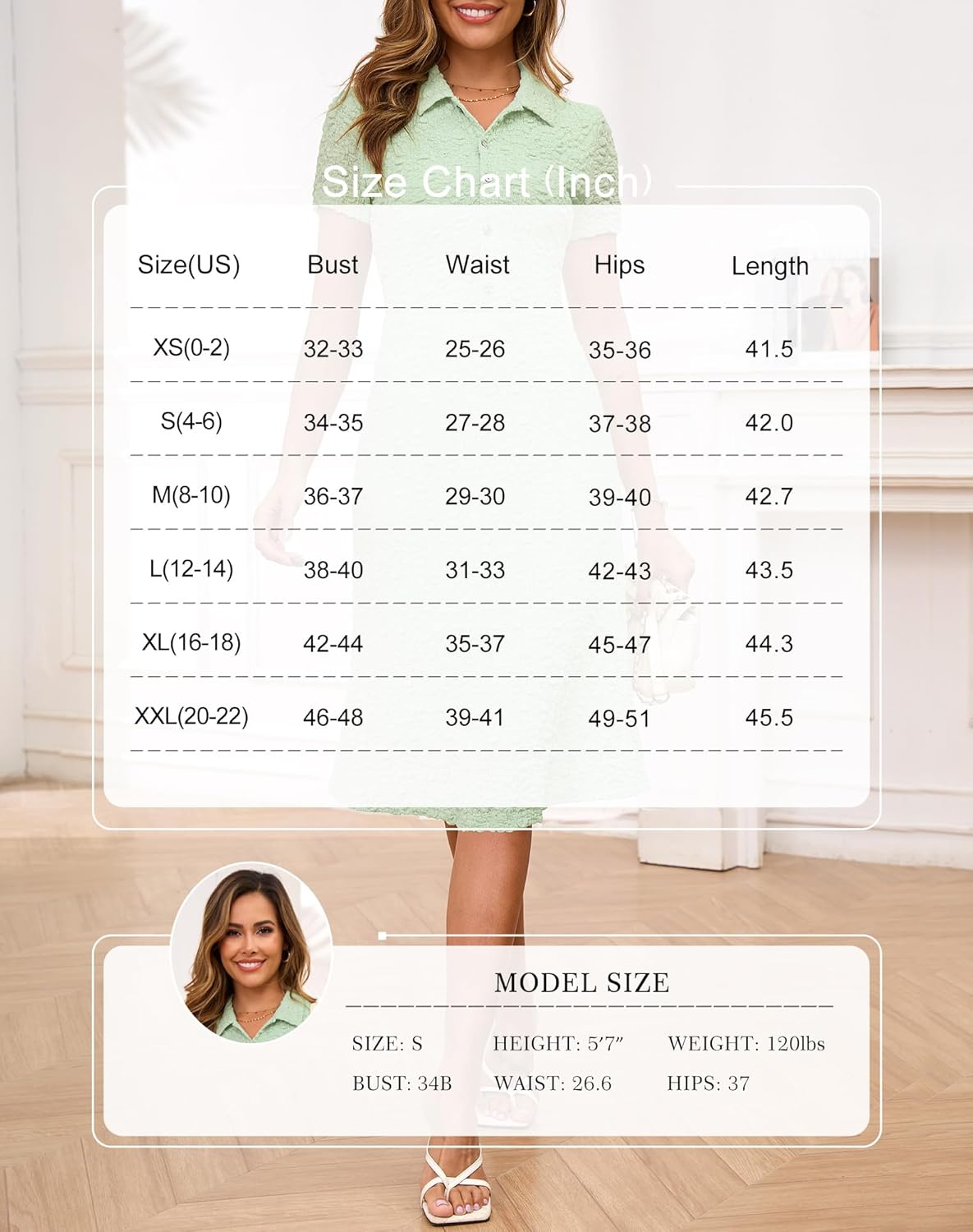 Annebouti Womens 2026 Spring Summer Short Sleeve Elegant Lace Button Down Semi-Formal Work Business Casual Midi Dress - Image 6