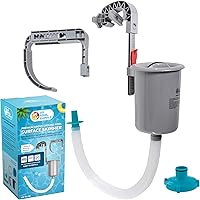 U.S. Pool Supply Automatic Above Ground Pool Skimmer - Wall Mount Floating Surface Cleaner for Inflatable Collar, Tubular & Metal Frame Pools