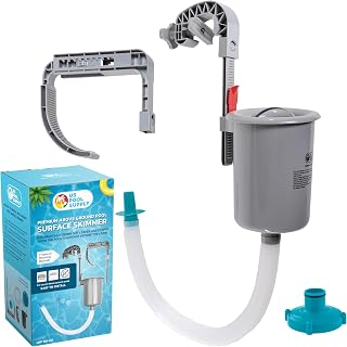 U.S. Pool Supply Automatic Above Ground Pool Skimmer - Wall Mount Floating Surface Cleaner for Inflatable Collar, Tubular & Metal Frame Pools