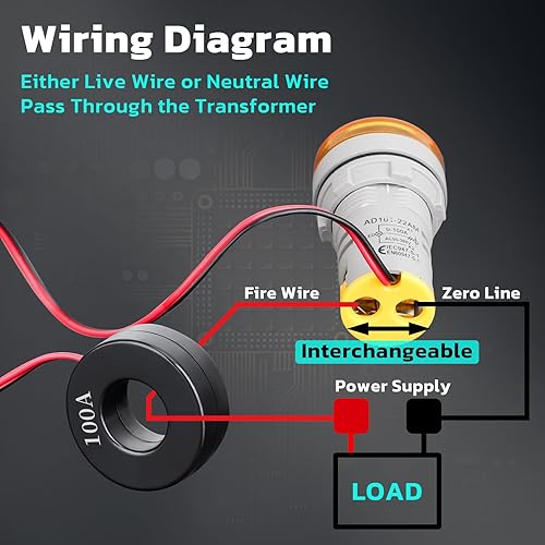 Vista 36 de DROK Medidor de voltaje de CA 500V, 3 unids AC 60-500V 110v 220v Monitor de voltaje digital más grande pantalla LED voltímetro detector de voltios