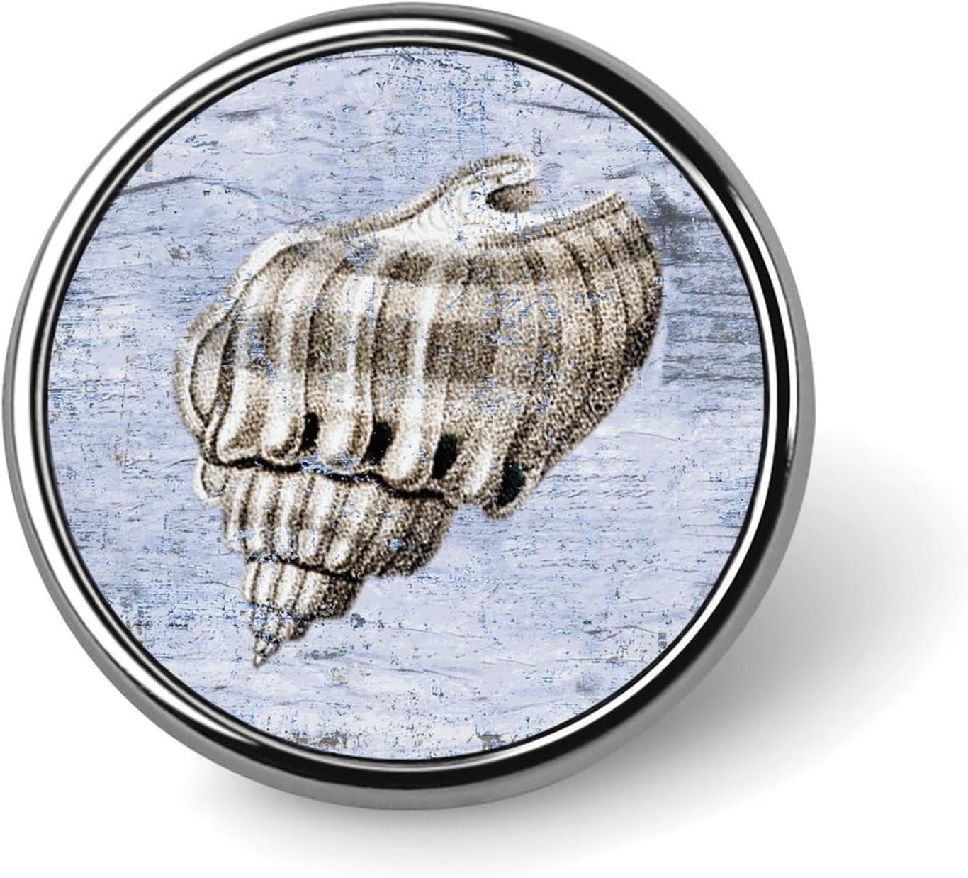 Enamel Pins Pieces Conch Jean Buttons Ocean Theme Lapel Pin Blue Wood Grain Ocean Sea Life Custom Buttons Nautical Coastal Nautical Theme Ocean Beach Lapel Pins For Steampunk Badge Jewelry