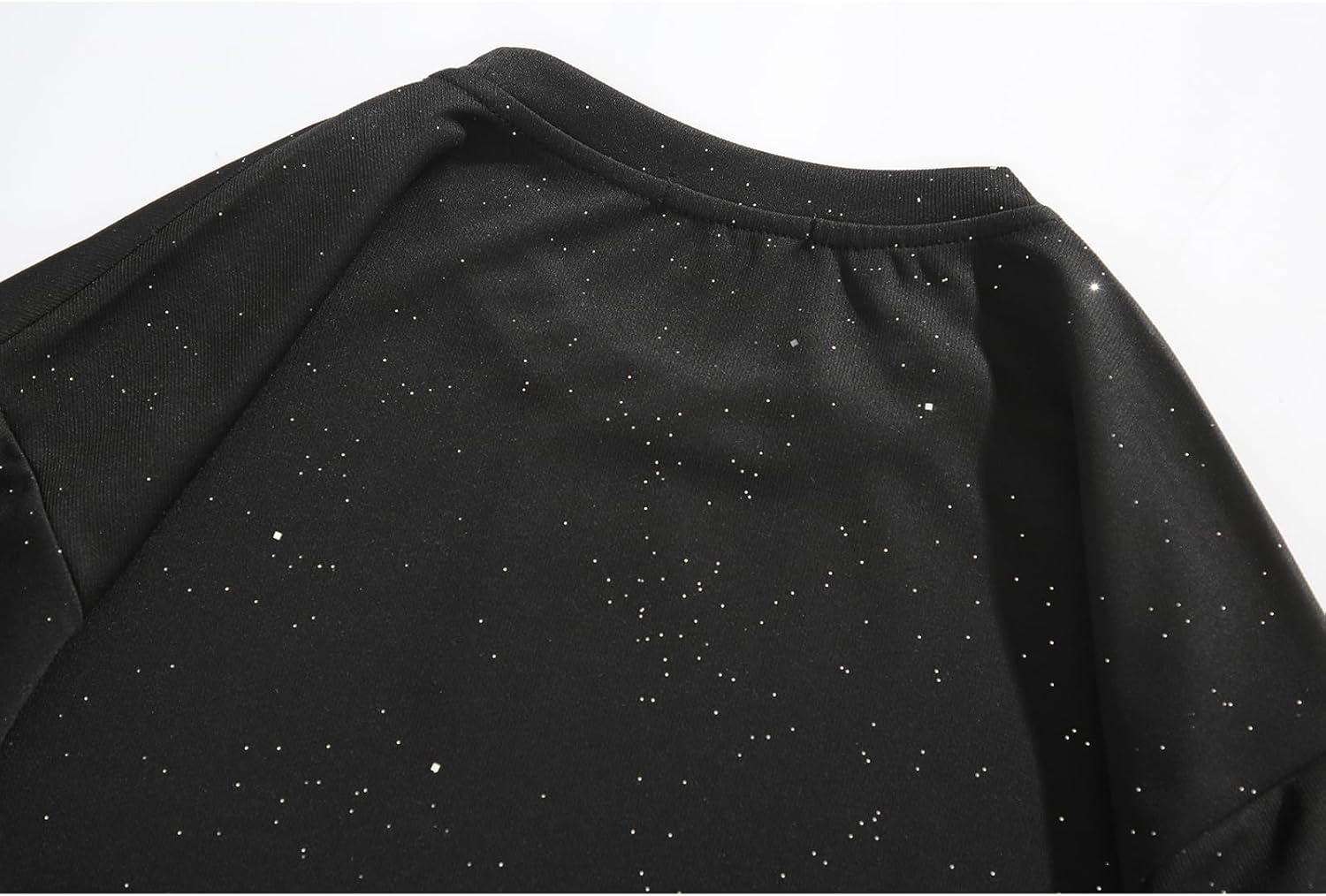 Mens Glitter T Shirt Crewneck Short Sleeve Shirts Baggy Shiny Party Blouse Tops - Image 5