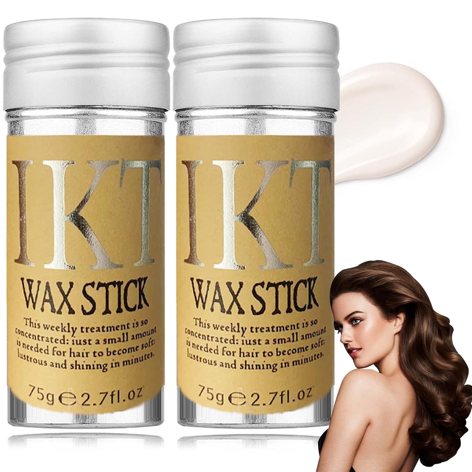 XiaoTu 2Pcs Hair Wax Stick,Edge Control Wax Stick for Hair
