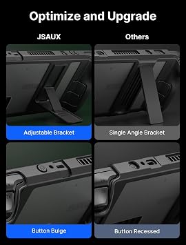 JSAUX PC0104 ModCase for Steam Deck + PC0105 Steam Deck Case with Adjustable Angle Stand