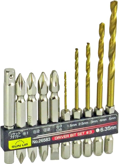Amazon Sun Up ドライバービットセット ドリル付き 10pc 3 木工用ドリルビットセット Amazon Sun Up ドライバービットセット ドリル付き 10pc 3 木工用ドリルビットセット