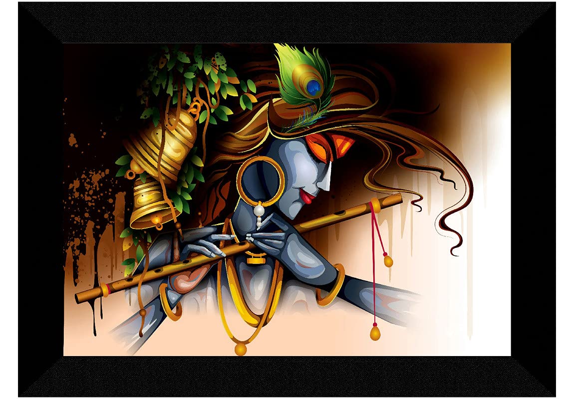 SAF paintings Krishna ji multi-effect UV Textured Home Decorative gift item