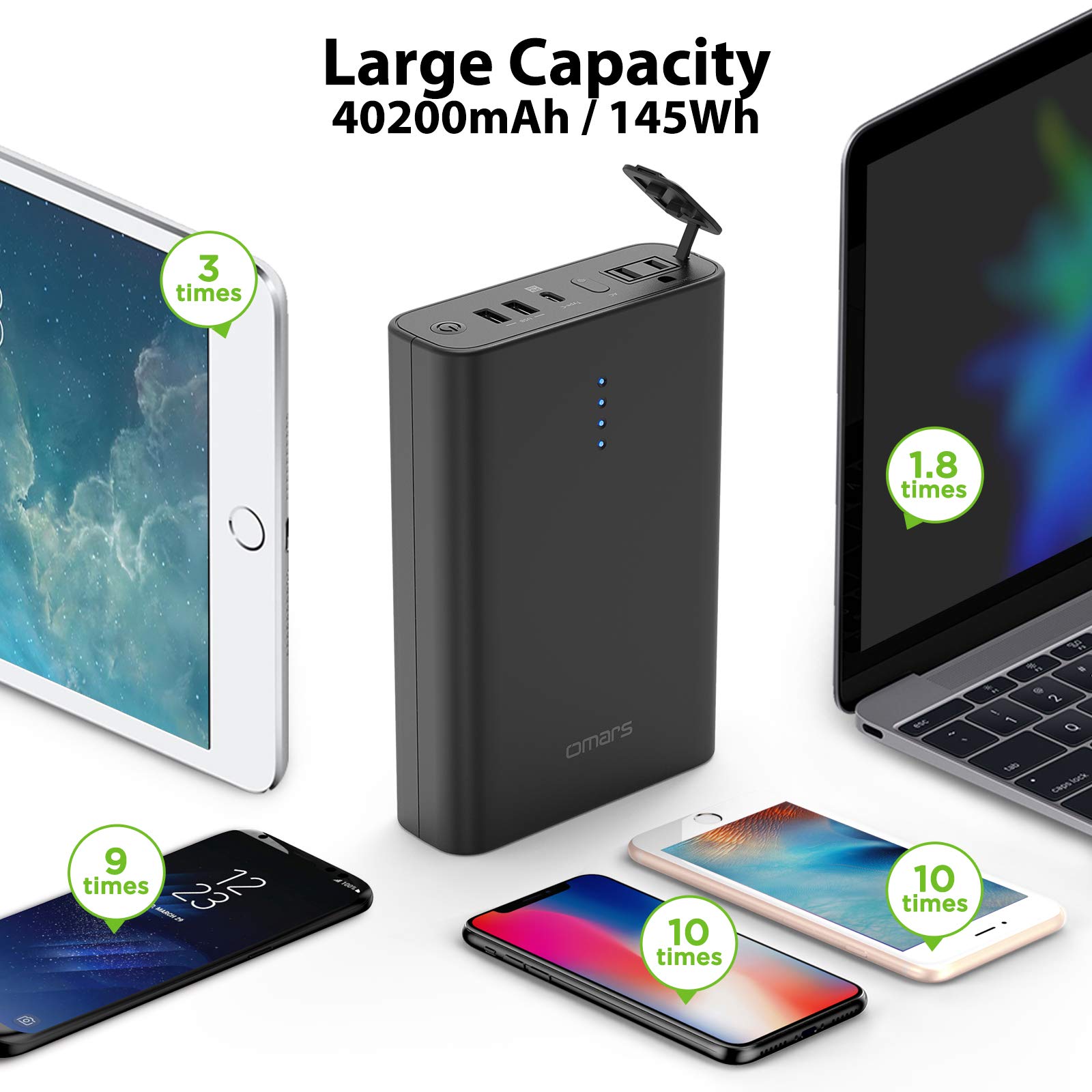 Amazon.com: Omars Portable Laptop Charger USB-C Power Bank AC 