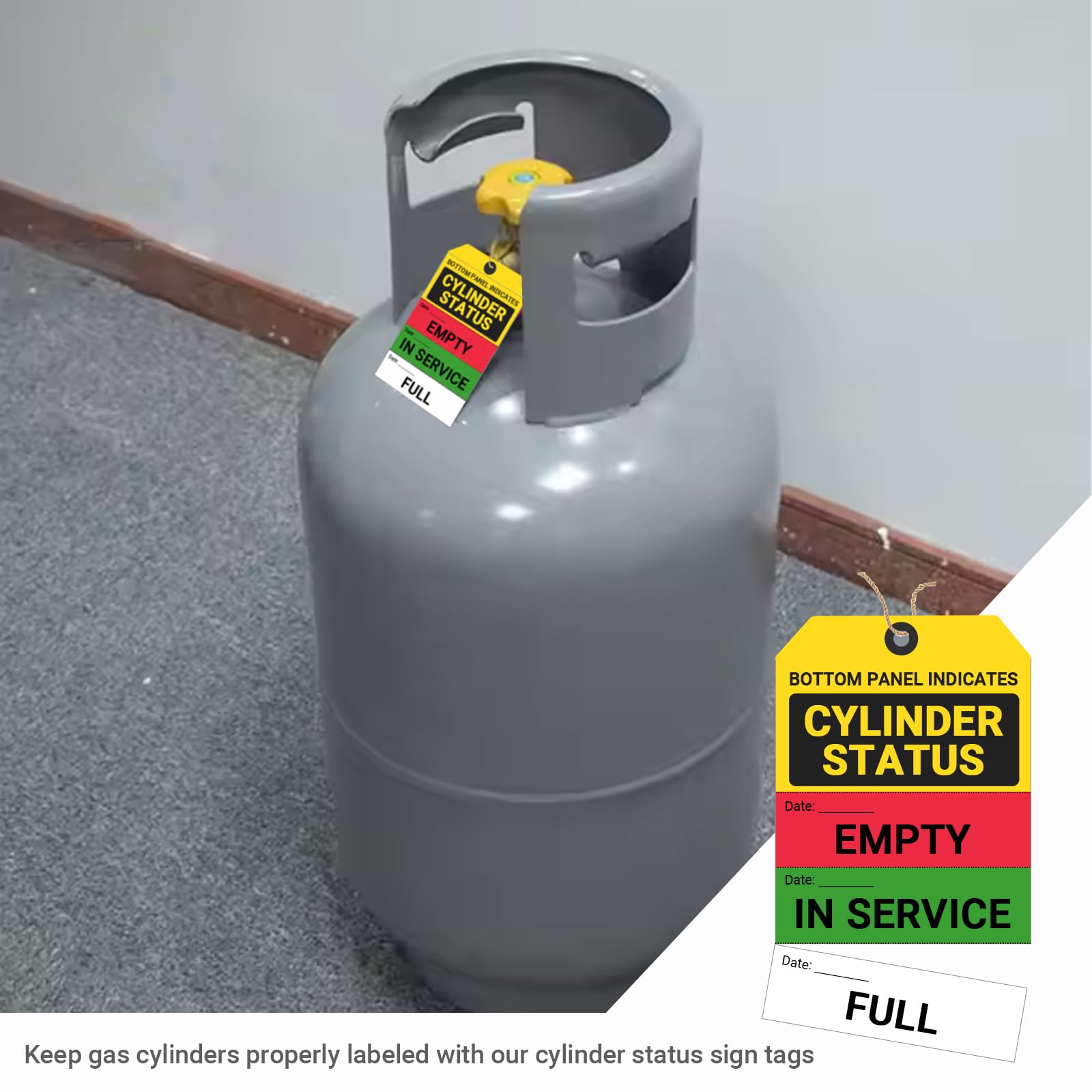 Lot de 500 étiquettes cylindriques perforées en 3 parties, avec fils pré-attachés, 15,2 cm de long x 3 W