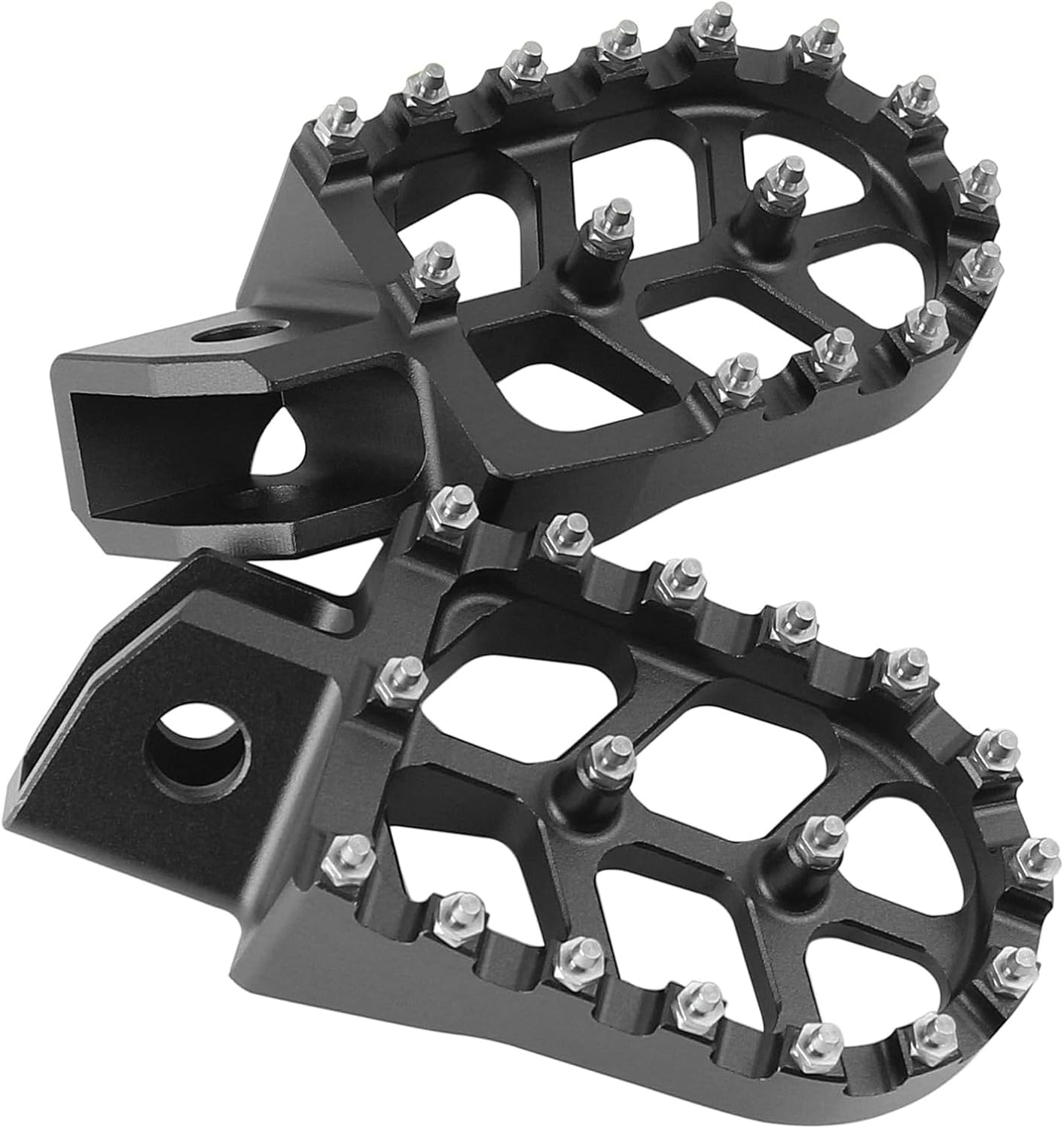 Motorcycle Footrest CNC Wide Foot Pegs Footpegs Pedal Fits for Yamaha XT250 YZ125 YZ80 WR250 TTR90 TTR125 (Black)