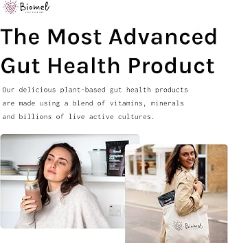 Biomel Complete Gut - Pure Vanilla - Advanced Gut Health - 450g/30 Servings - Vegan Friendly - Gluten Free - Delicious & Effective