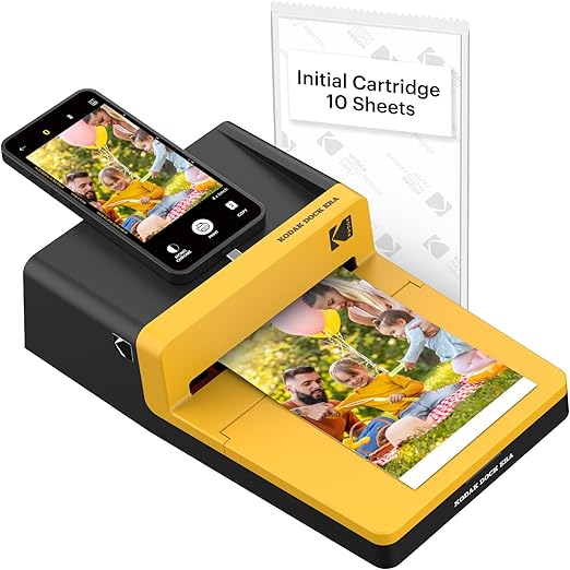 KODAK Dock ERA Plus 4PASS Instant Photo Printer (4x6) (Printer + 10 Sheets)