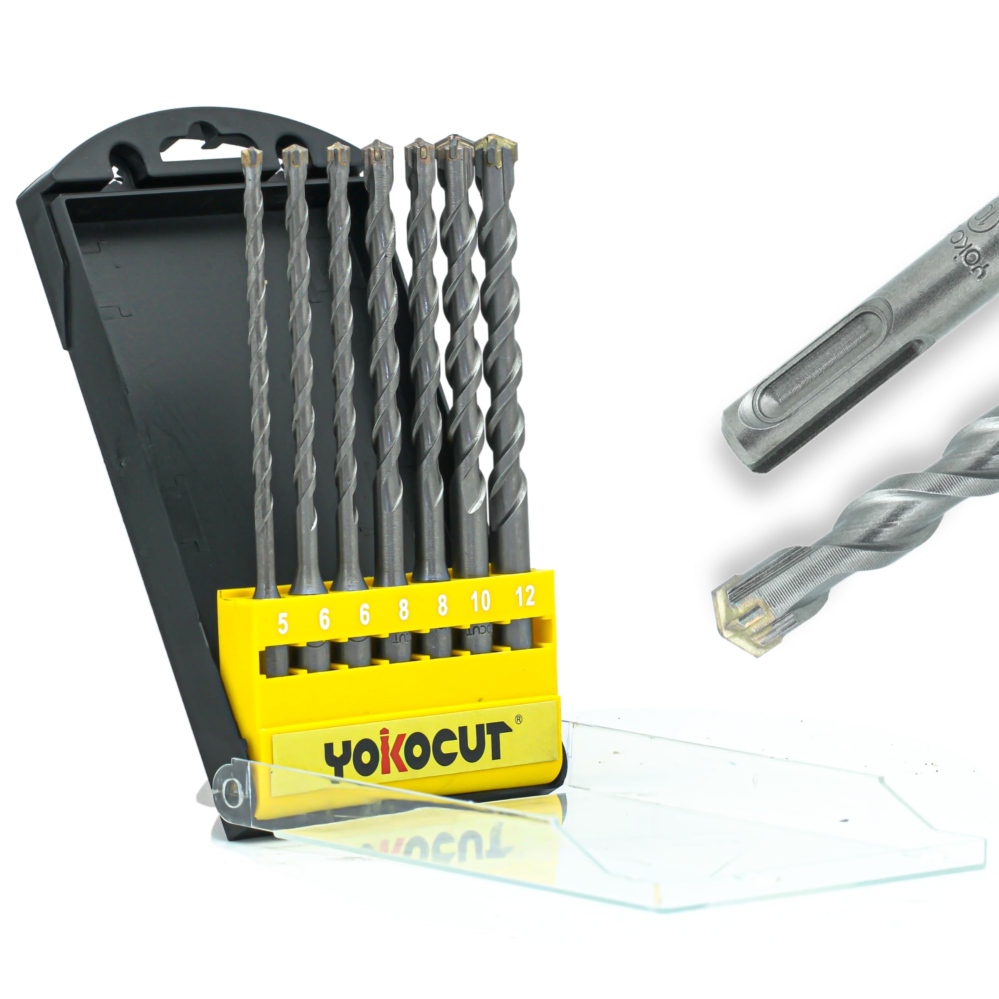 YOKOCUT Holzbohrer Set lang Profi - [7-teilig in Aufbewahrun