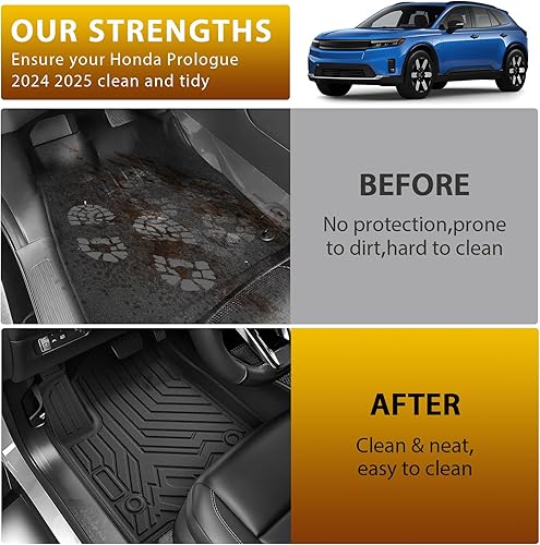 Vista 314 de Powerty Alfombras resistentes para BMW X3 2018 a 2024 y BMW X4 2019 a 2024, a medida para accesorios de X3 y X4, de elastómero termoplástico 3D