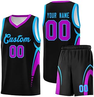 Camiseta de baloncesto personalizada camisetas de baloncesto personalizadas kit de baloncesto personalizado 2 conjuntos,...