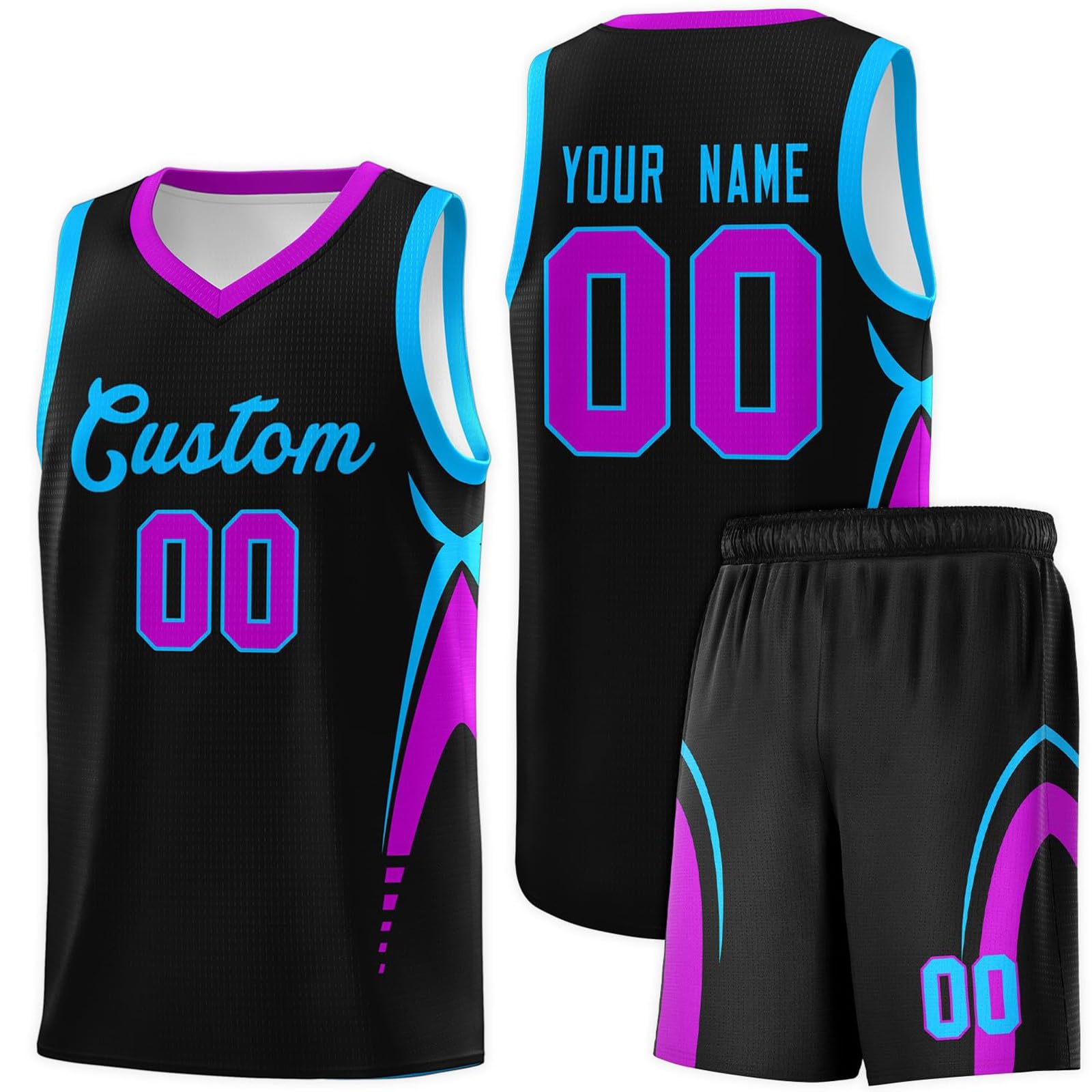Maillot de Basket Personnalisé & Shorts, Tenue de Team Personnalisable pour Basket, Idéal pour Représentation sur Terrain