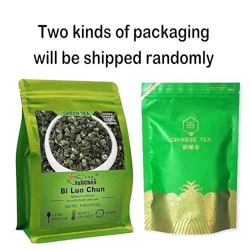 Miniatura 3 de FullChea - BiLuoChun Tea - Té verde Bi Luo Chun - Té verde chino hoja suelta - Aromático de frijoles tostados - Té calmante (8.8 oz  250 g)
