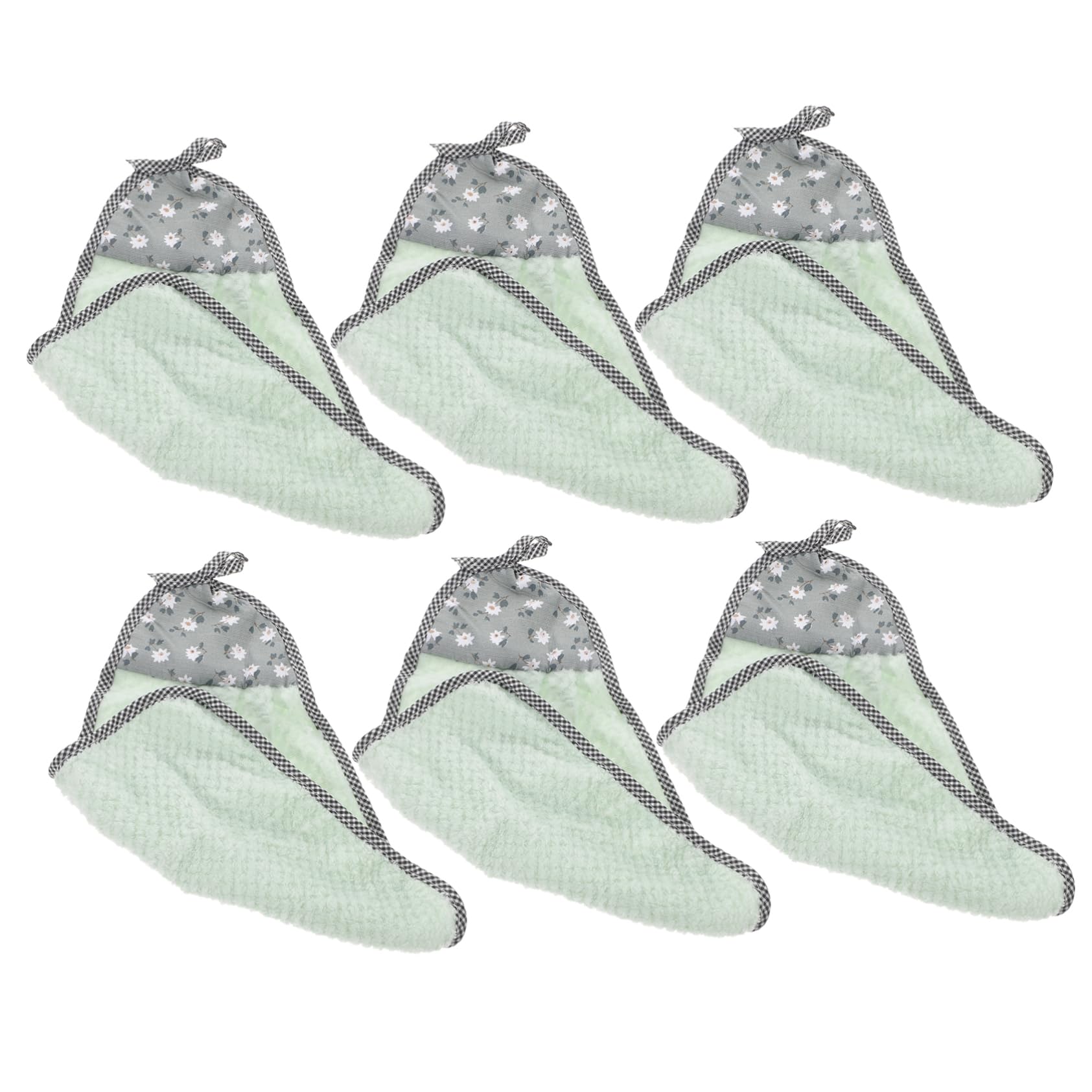 TINEASUR 6pcs Hand Towel Quick Drying Towel Fast Drying Towel Hanging Towel Towel Washing Towel Bathroom Towels Coral Fleece Kerchief Water Absorption Towel Grey