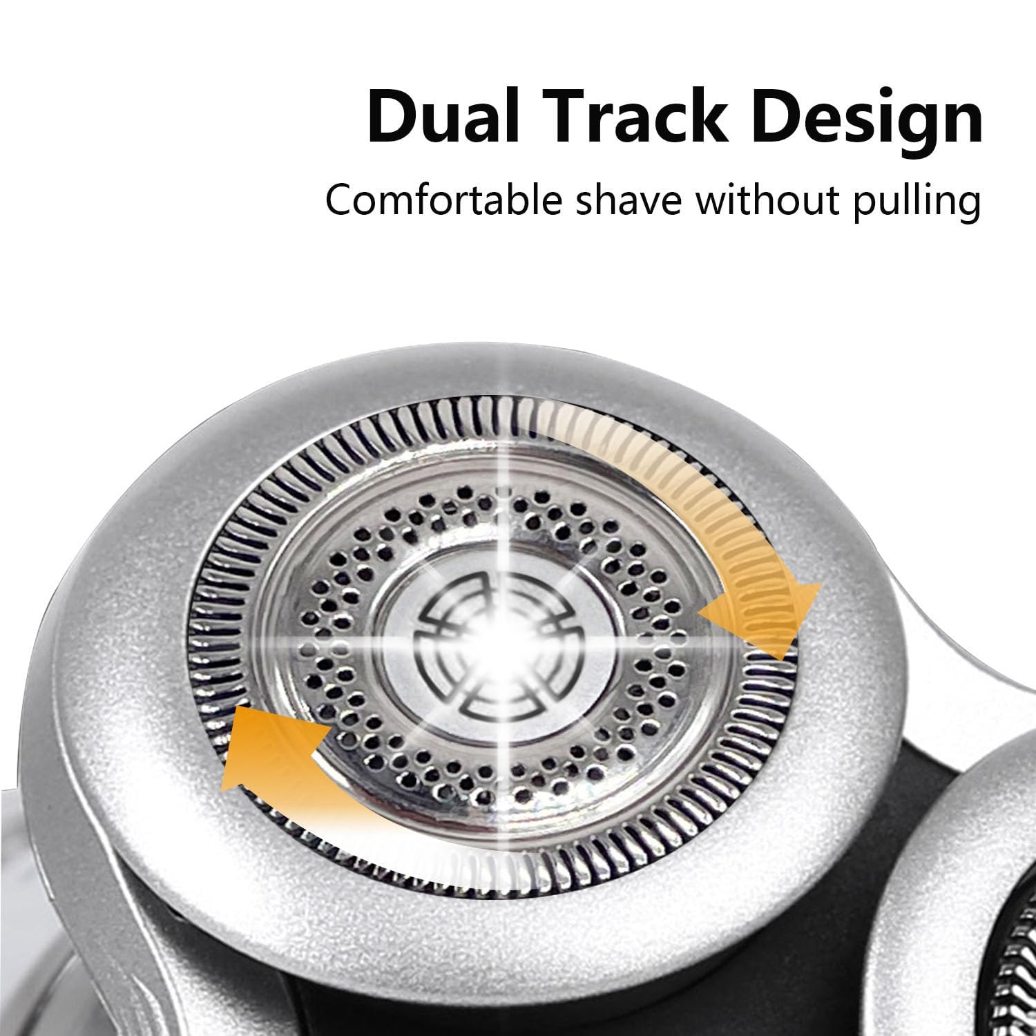 SH98 Tête de rasage de rechange complète, compatible avec Philips Norel*o Série 9000, Tête de rasage de précision avec support métallique et lames à double couche, avec brosse de nettoyage, Argent