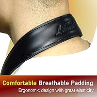 Vista 5 de Libretto Premium Neck Padded Sax Strap, Black, Soft Genuine Leather, Easily Adjustable, Less Stressed, Swivel Snap, Comfy, Designed for Black Padded