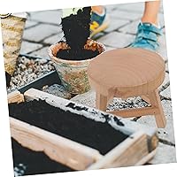 Vista 4 de Zerodeko Taburete de madera para macetas, 1 unidad, bandeja para macetas suculentas, estante para plantas, soporte moderno para plantas, soporte