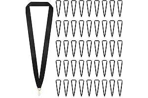 Essential Lanyards for Award Presentations: 100 Pcs Black Neck Ribbons with Solid Snap Clips