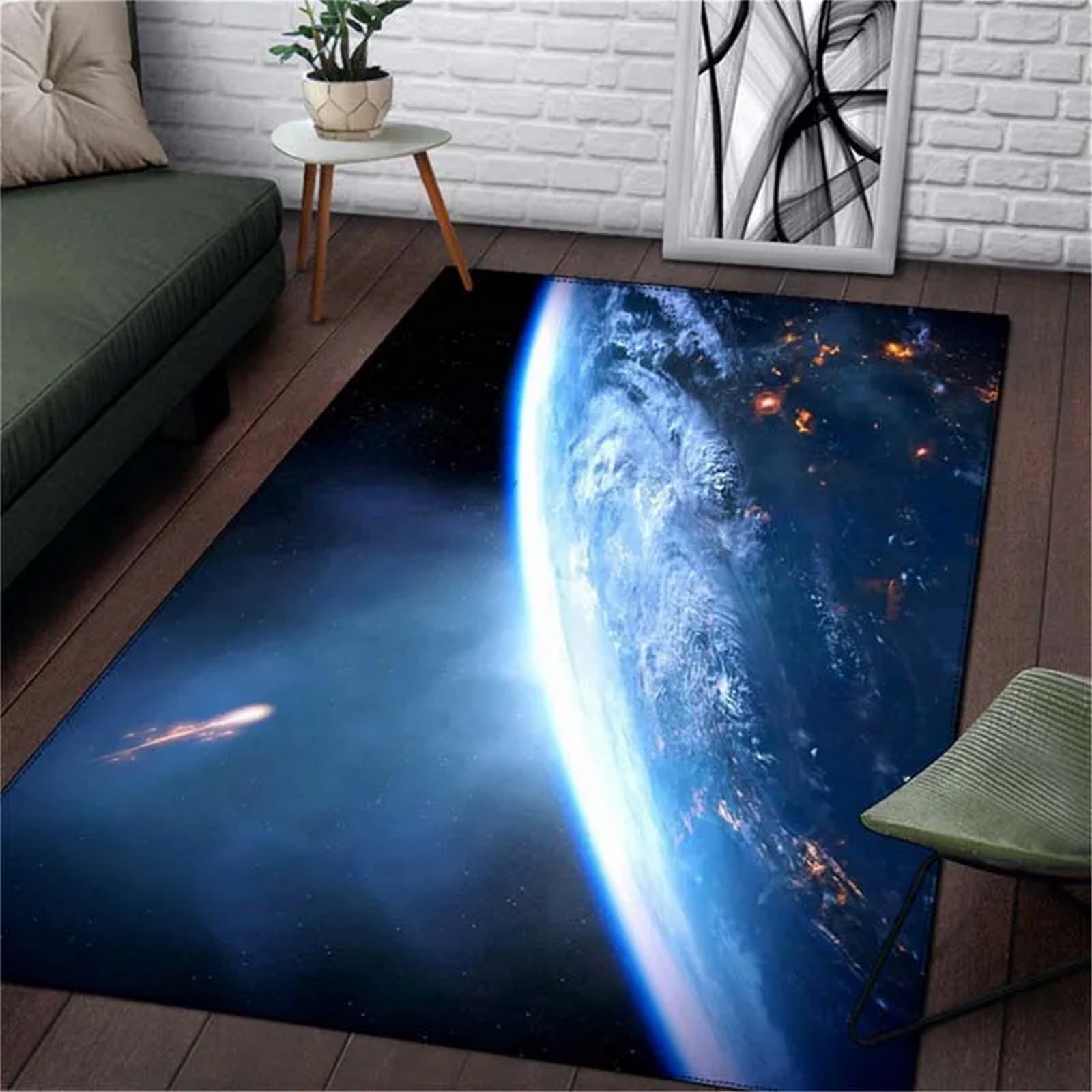 Tapis maison moderne paysage spatial pour habiller une chambre