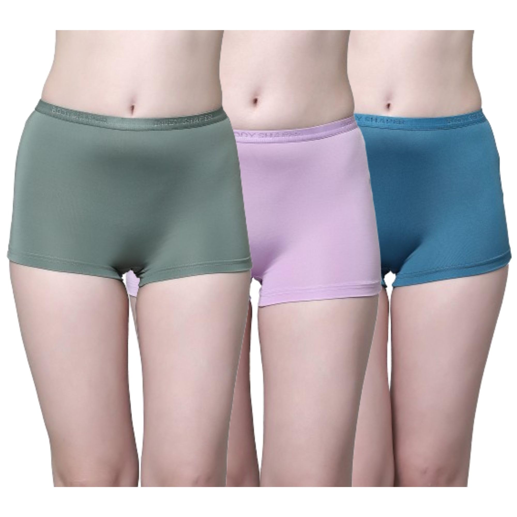 body shaper Women's Solid Low Rise Boyshorts Panty | Pack of 3-picture-43