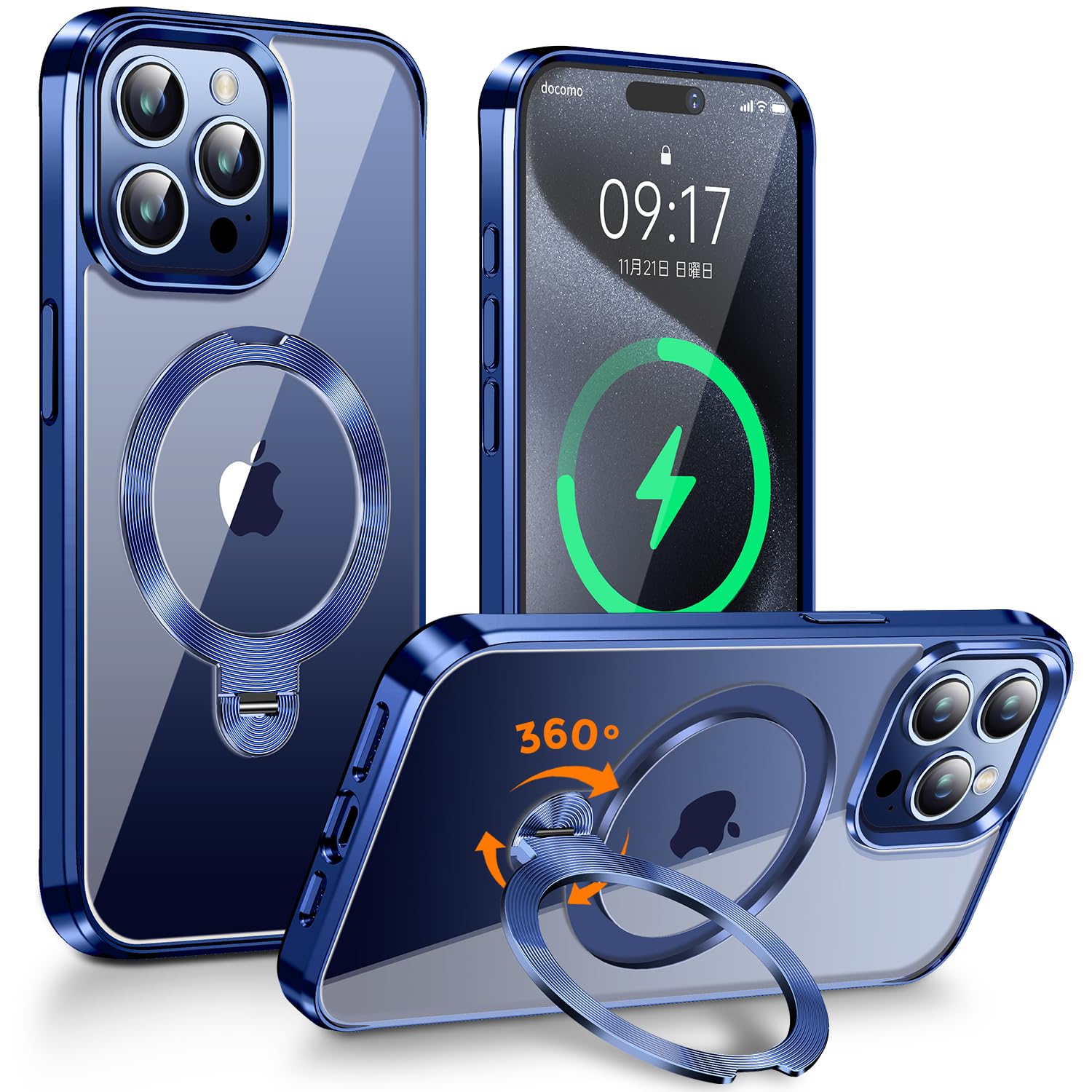 iPhone 15 Pro 用 ケース チタニウムリング付き 角度調整 Amazon.co.jp: 【Magsafe対応・チタン製スタンド】Alphex iPhone