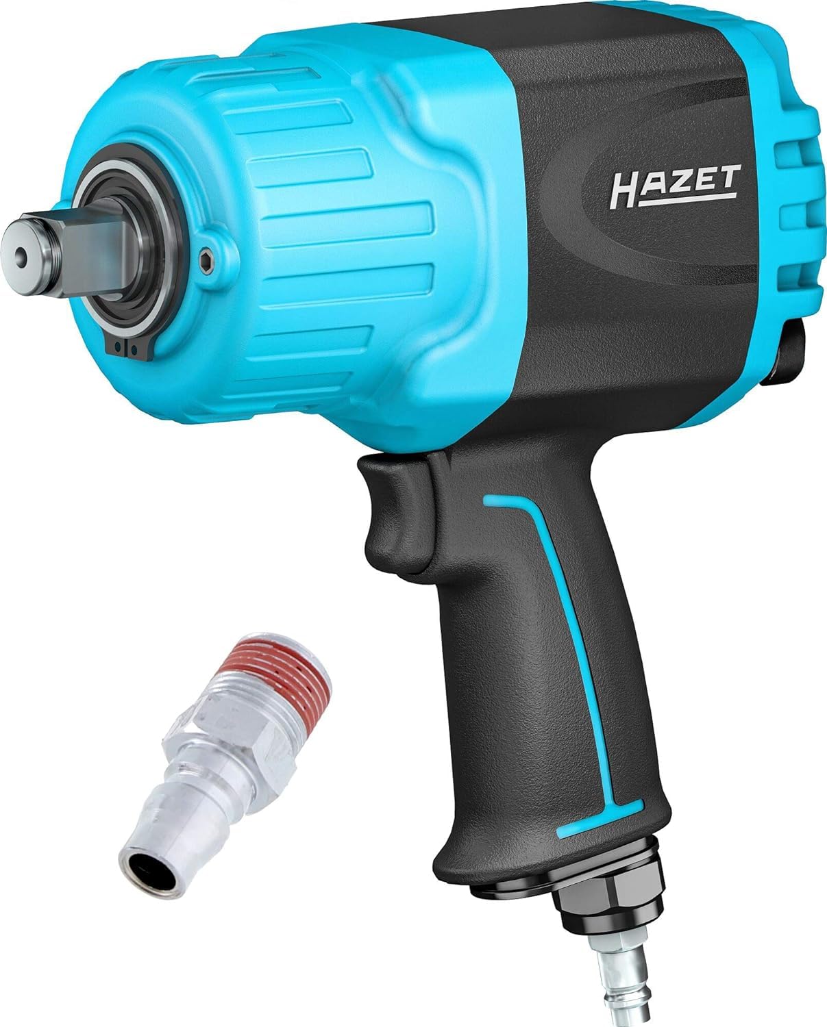 Hazet Twin Turbo Clé à chocs 9013TT I Couple de desserrage max. 4100 Nm, sortie : carré 20 mm (3/4 pouce) I Technologie Twin Turbo - couples élevés dans un format compact'.