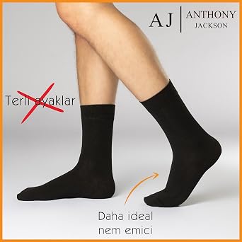 Anthony Jackson 6 Double Box BAMBOO Premium Classic Men's Socks