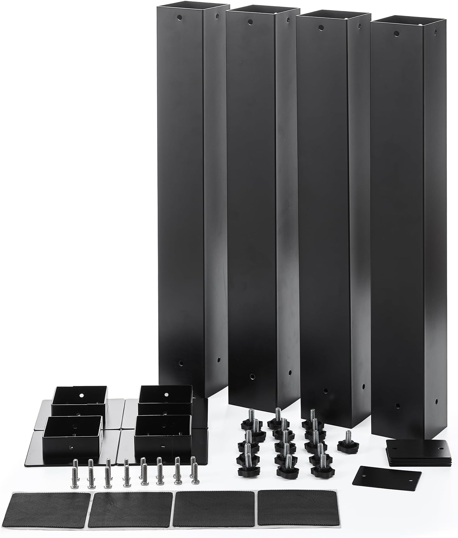 DormCo Suprima Ultimate Height Black Bed Risers - Carbon Steel