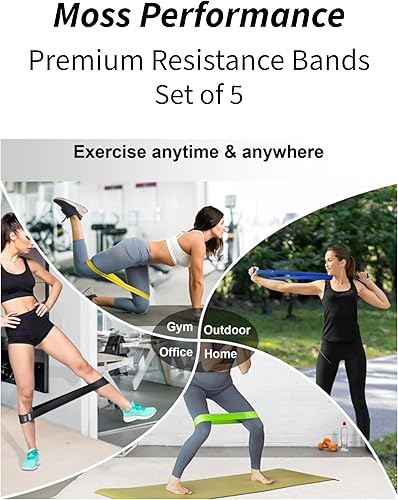 Vista 5 de Bandas de resistencia de alta calidad, para terapia física, entrenamiento de fuerza, ejercicio de pilates, entrenamientos en casa, bandas de goma