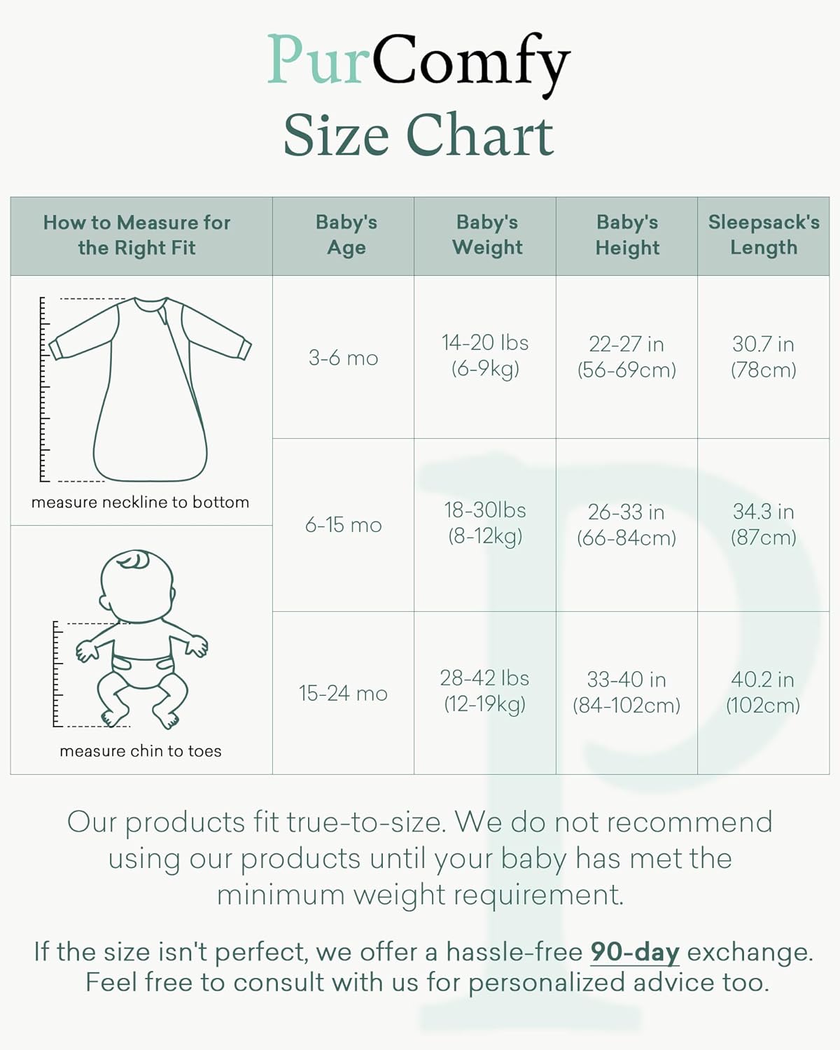PurComfy Supersoft Baby Premium Bamboo Viscose Long-Sleeve Wearable Sleeping Bag Sack Blanket 1.0 TOG - Image 8