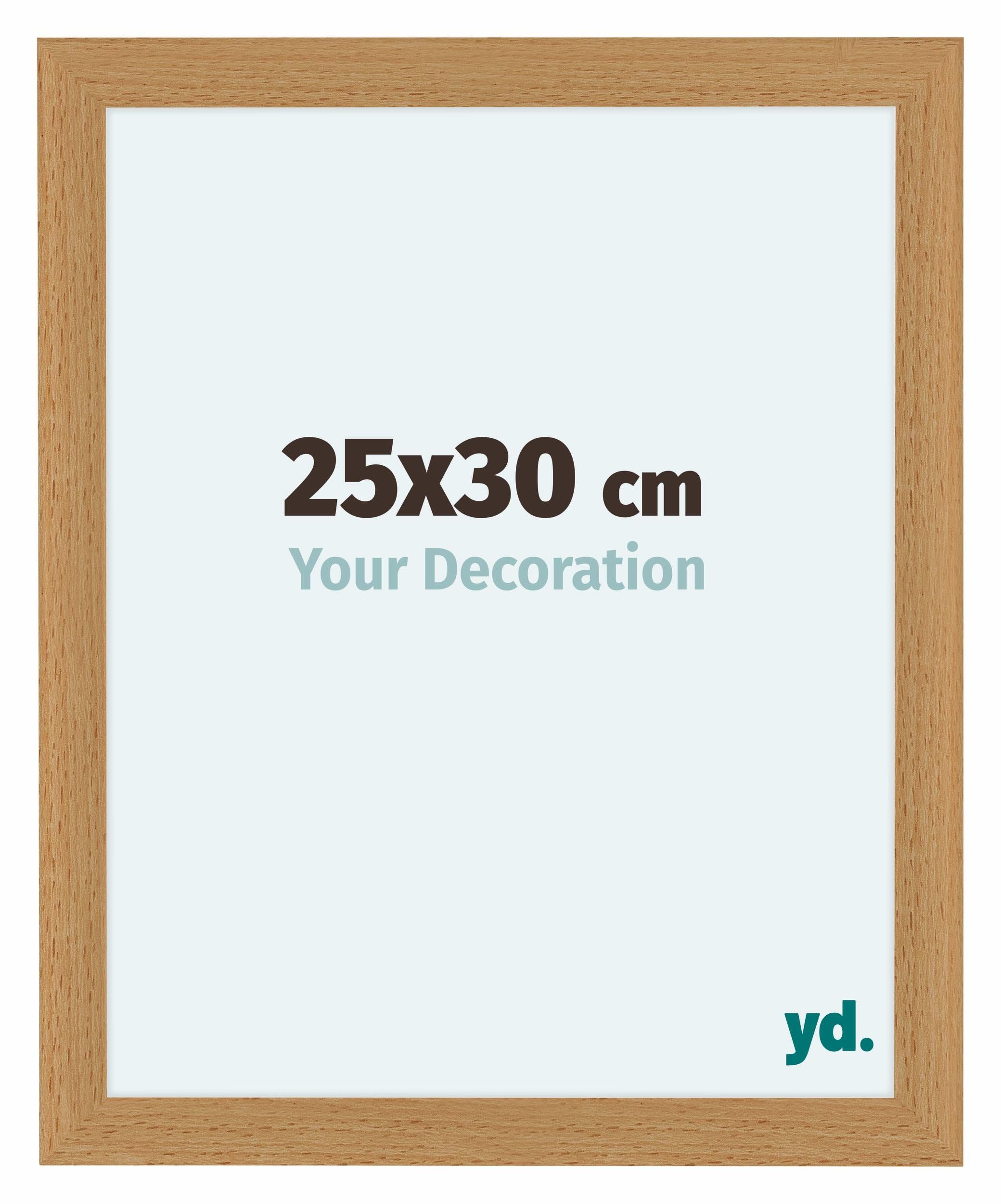 Your Decoration - Picture Frame 25x30 cm - Beech - Decorative Wall Frame in MDF with Antireflection - Frame 25x30 - Como