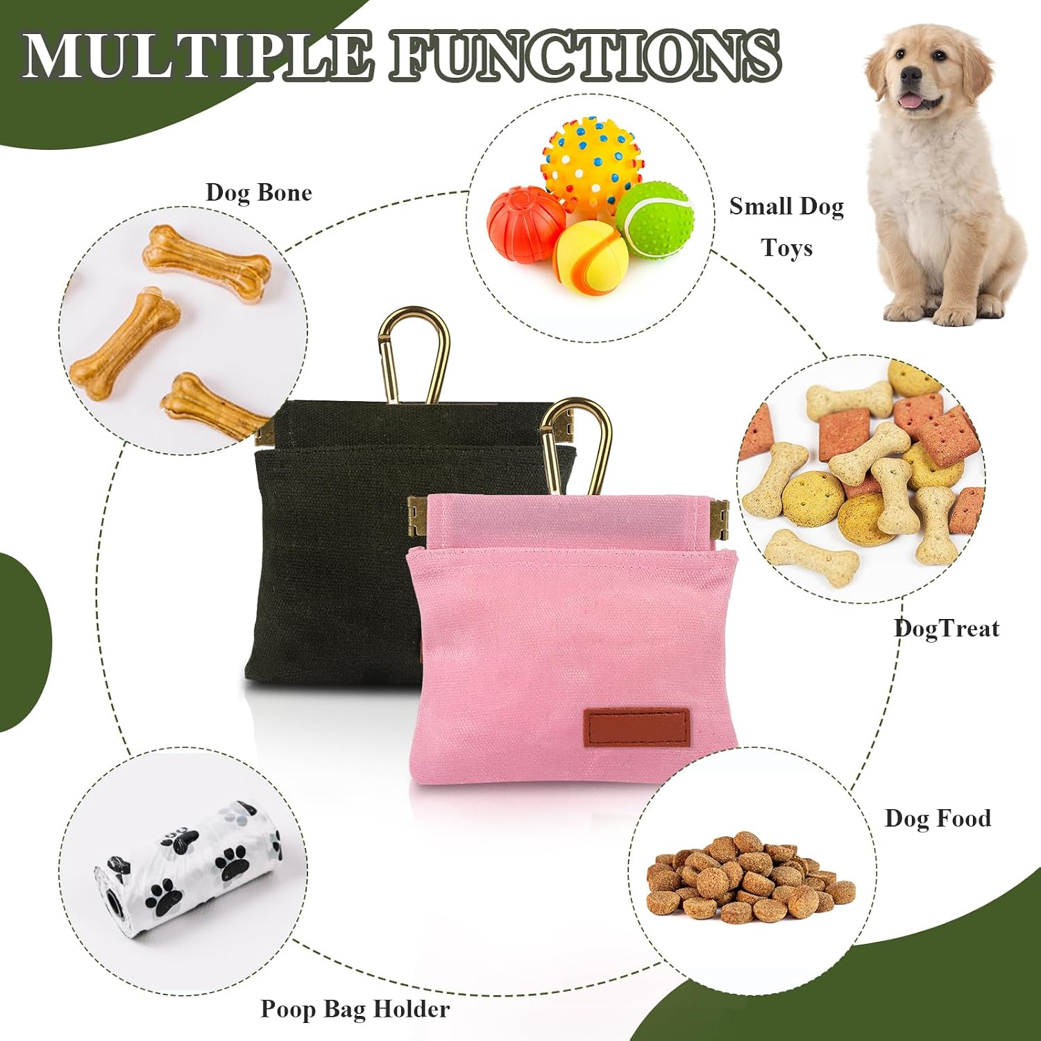2Pcs Hands Free Dog Treat Pouches for Training, Walking and Outdoor Use image 3