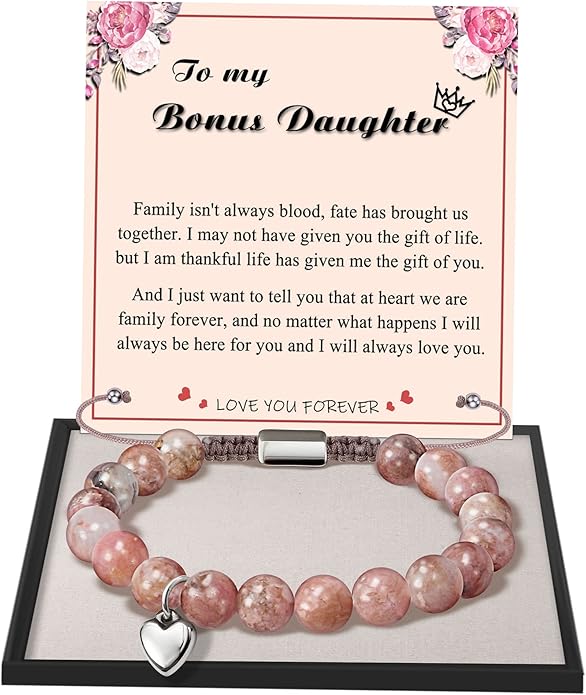Stocking Stuffers for Teens, Christmas Gifts for Mom from Daughter Beaded Bracelets for Women Teen Girl Gifts Adjustable Charm Link Bead Birthday Graduation Gift for Her Girlfriend Sister