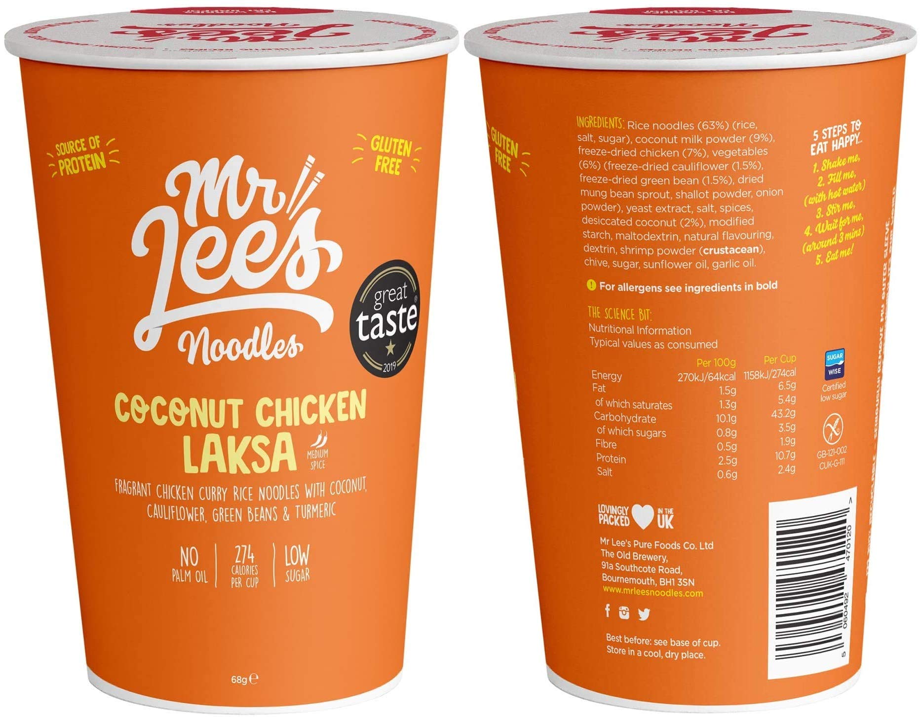Buy Mr Lee's Noodles Meat Lovers Box (6 Cups, 2 of Each Meat Flavour