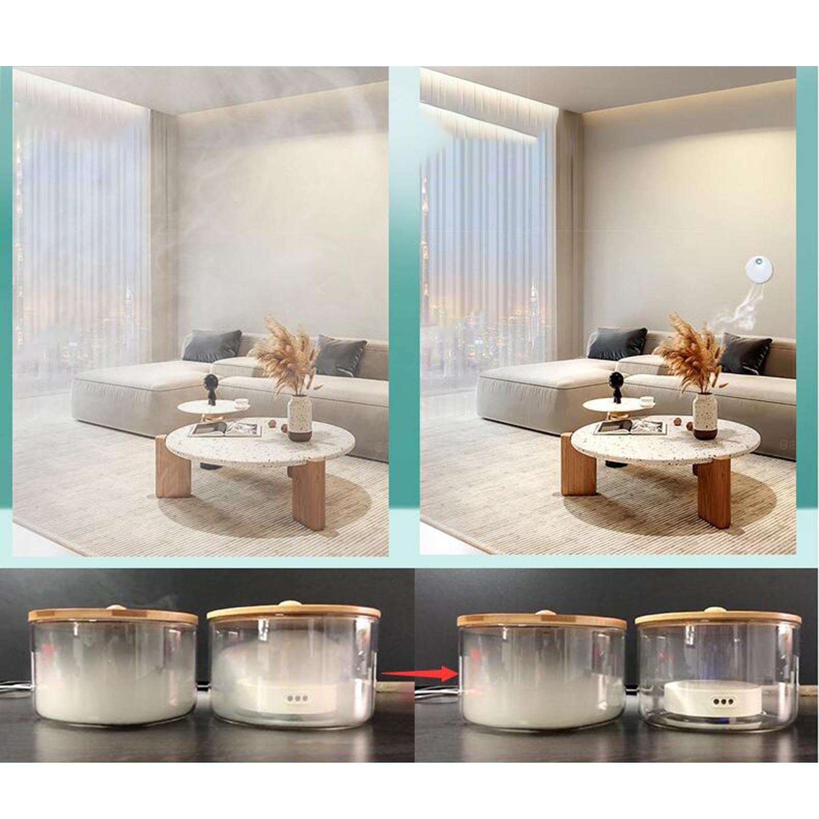 Automatique pour Litière pour Chat, Purificateur d'air sans Odeur, par USB, en Polypropylène, Idéal pour Le Salo, Brancher
