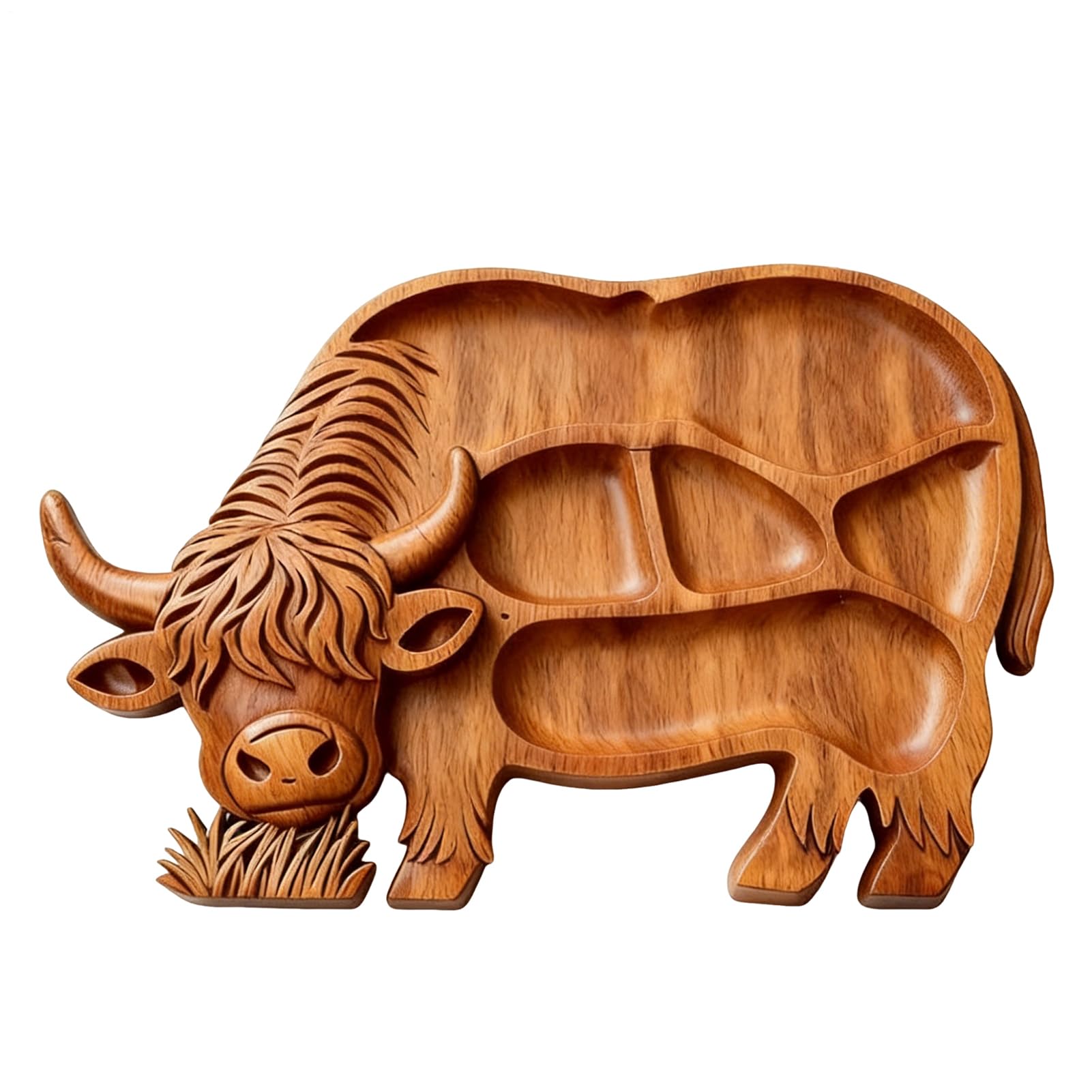 Planche à charcuterie en bois vache marron, plateau de cuisine