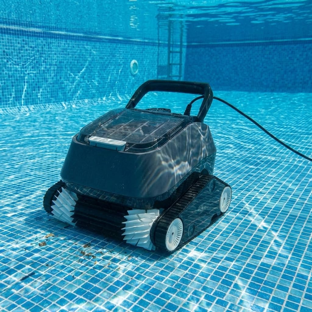 Suinga Robot limpiafondos electrico | Para fondo y paredes de piscina | Capacidad maxima 10 x 5 m y limpieza eficaz
