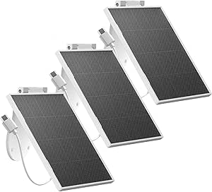 2W Solar Panels for Security Camera, Solar Panel with Micro-USB Port for DC 5V Outdoor Rechargeable Battery Powered Camera, IP65 Waterproof, Weather Resistant, 360° Adjustable Mount, 9.8ft Cable 3PC asin的图片