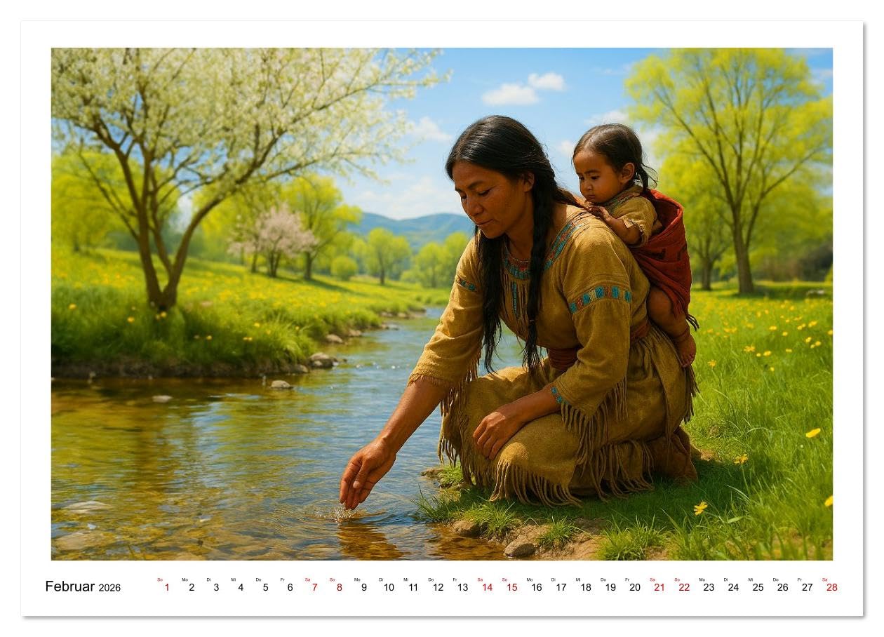 Spirituelle indianische Reise (hochwertiger Premium Wandkalender 2026 DIN A2 quer), Kunstdruck in Hochglanz: Bilder, die die Seele streicheln - voll ... spiritueller Verbundenheit (CALVENDO Glaube)