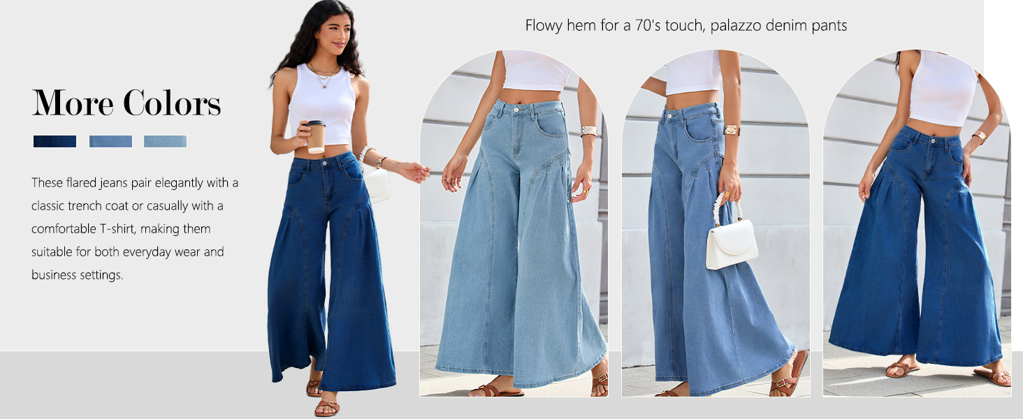Amazon.com: EZAPINE Women Bell Bottom Jeans High Waist Stretch