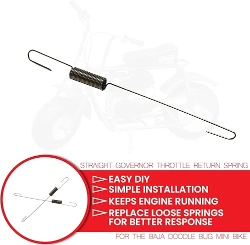Miniatura 4 de AlveyTech Straight Governor - Muelle de retorno del acelerador - Piezas de repuesto para la Baja, Hensim Doodle Bug (DB30R), Honda, Monster Moto,
