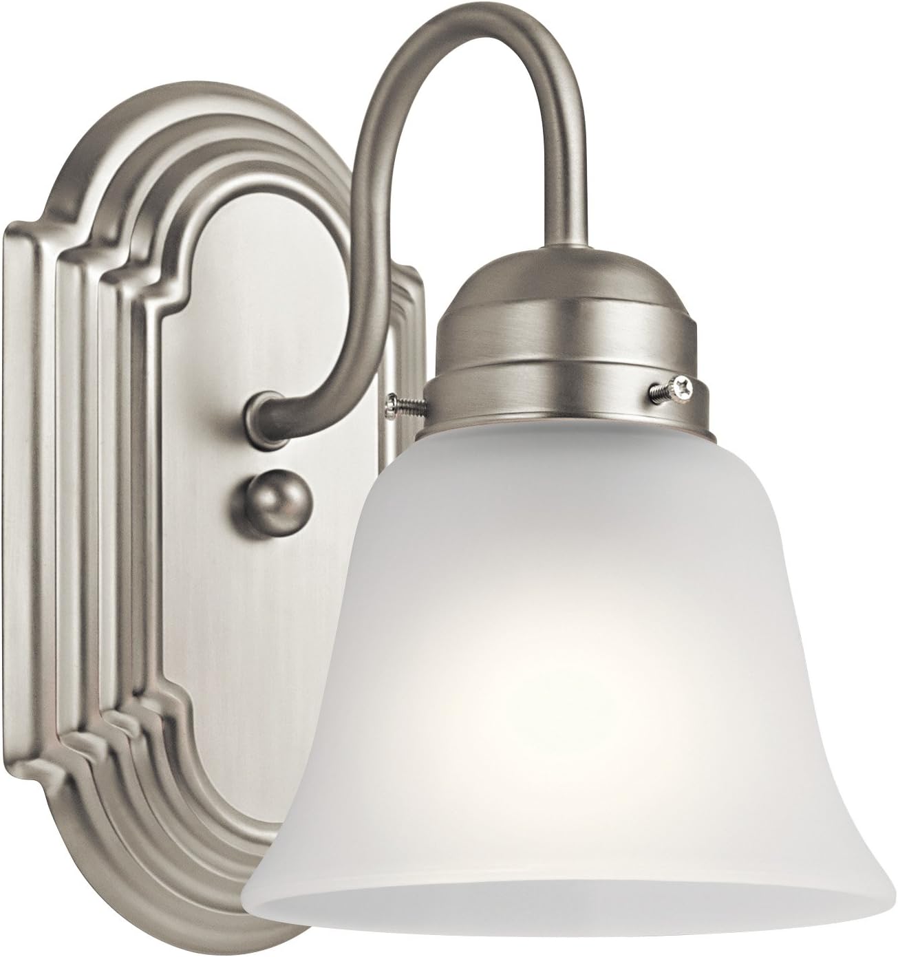 Kichler Lighting 5334NIS One Light Wall Sconce, Brushed Nickel